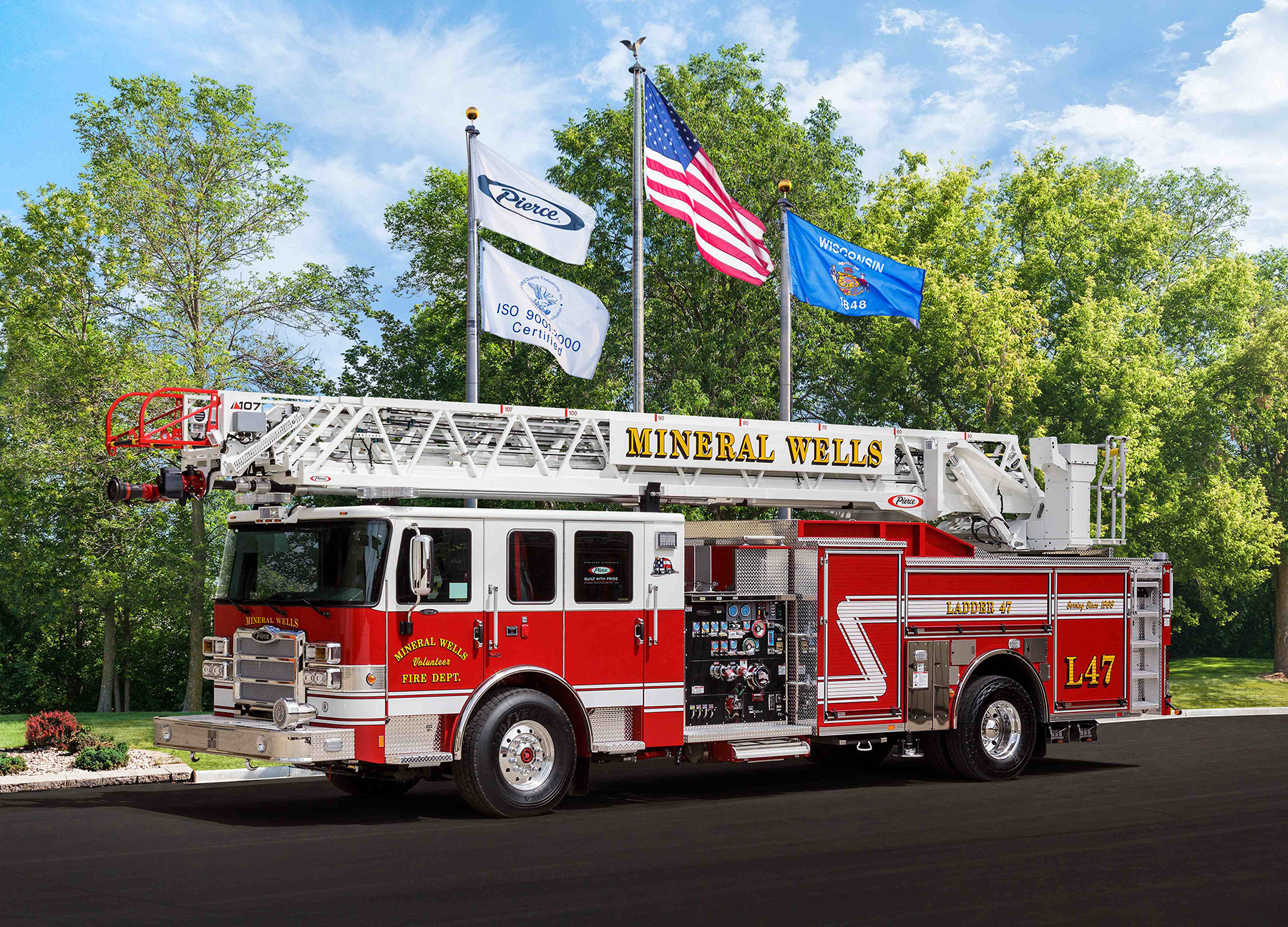 Mineral Wells, WV, Rolls with New Quint Built by Pierce Firehouse