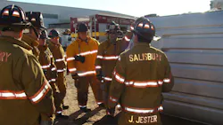 The author leads a drill with his crew and says that the failure of one member can reflect on a company or the entire department.