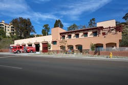 The front of San Diego Fire Station 45.