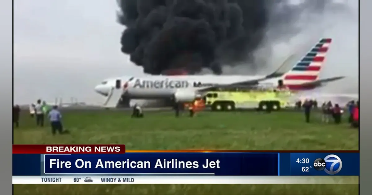 Jet Fire Flight Passenger Jet Catches Fire on Take Off at Chicago Airport | Firehouse