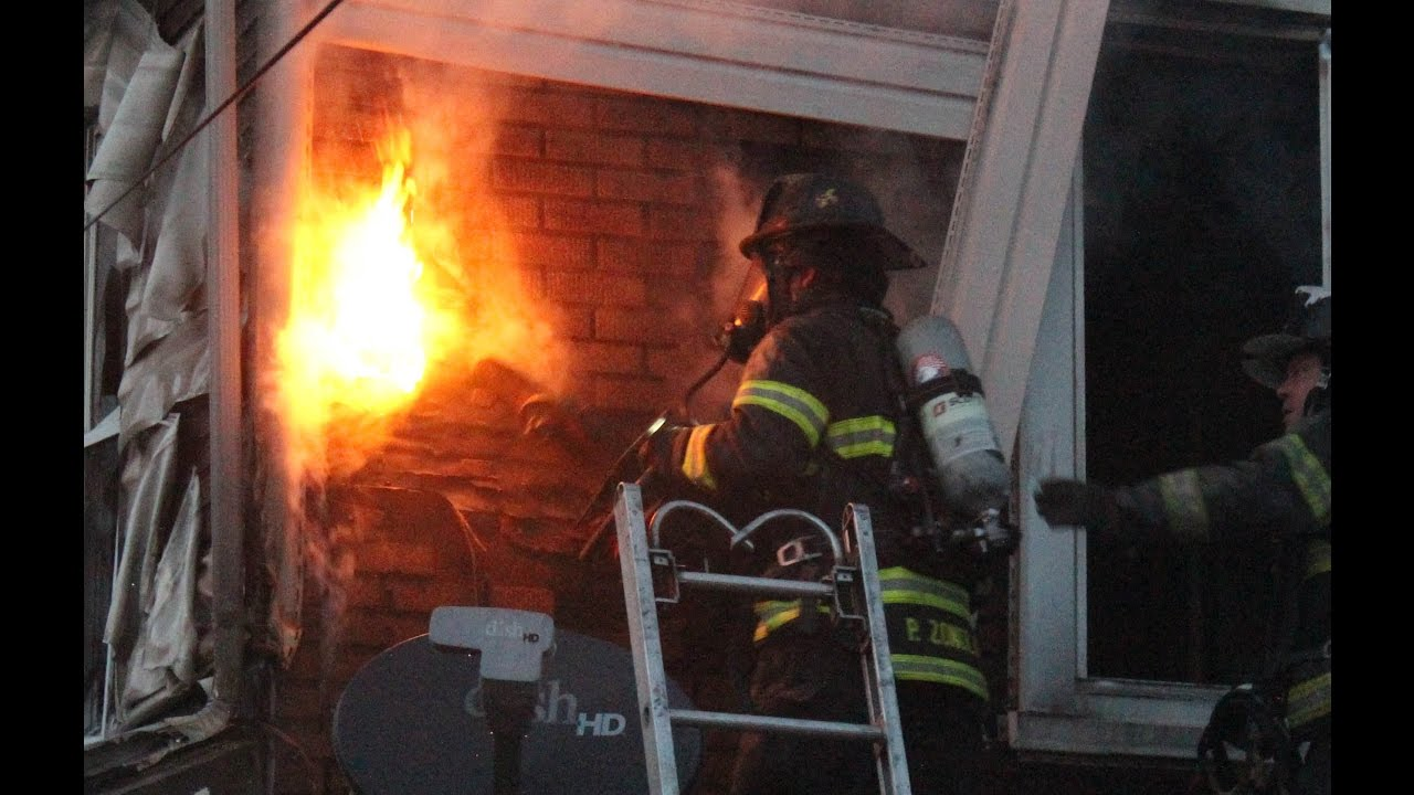 PA Firefighters Battle Fire