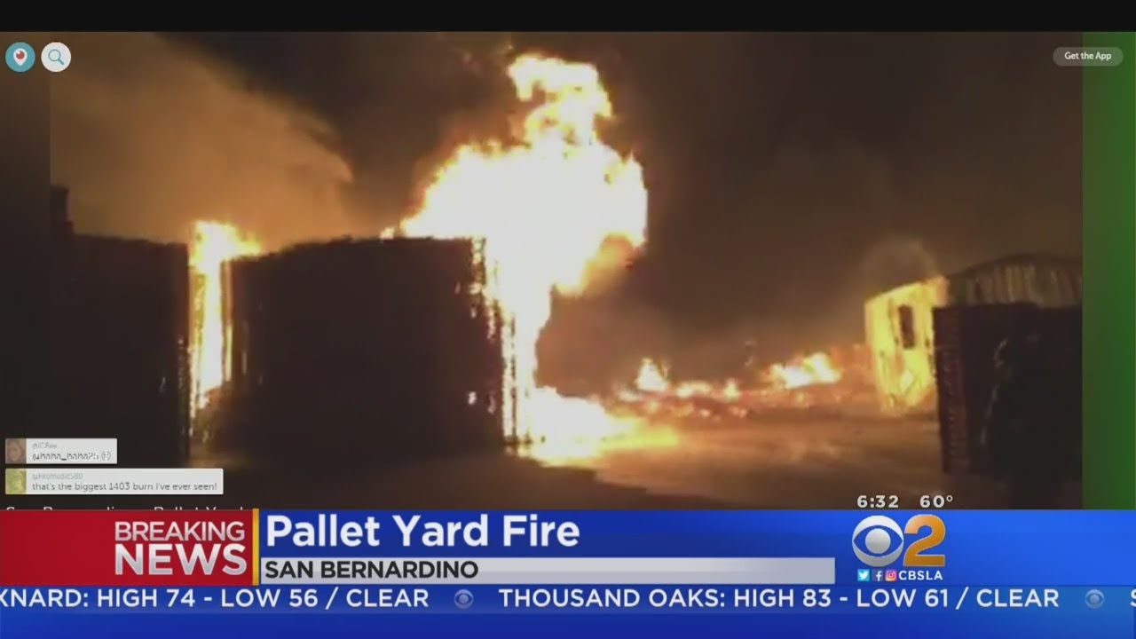 CA Firefighters Knockdown 4-Alarm Blaze At Pallet Yard