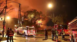 Massive Fire Razes Vacant Chicago Building