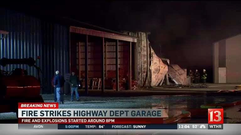 Blaze Destroys IN Highway Dept. Garage