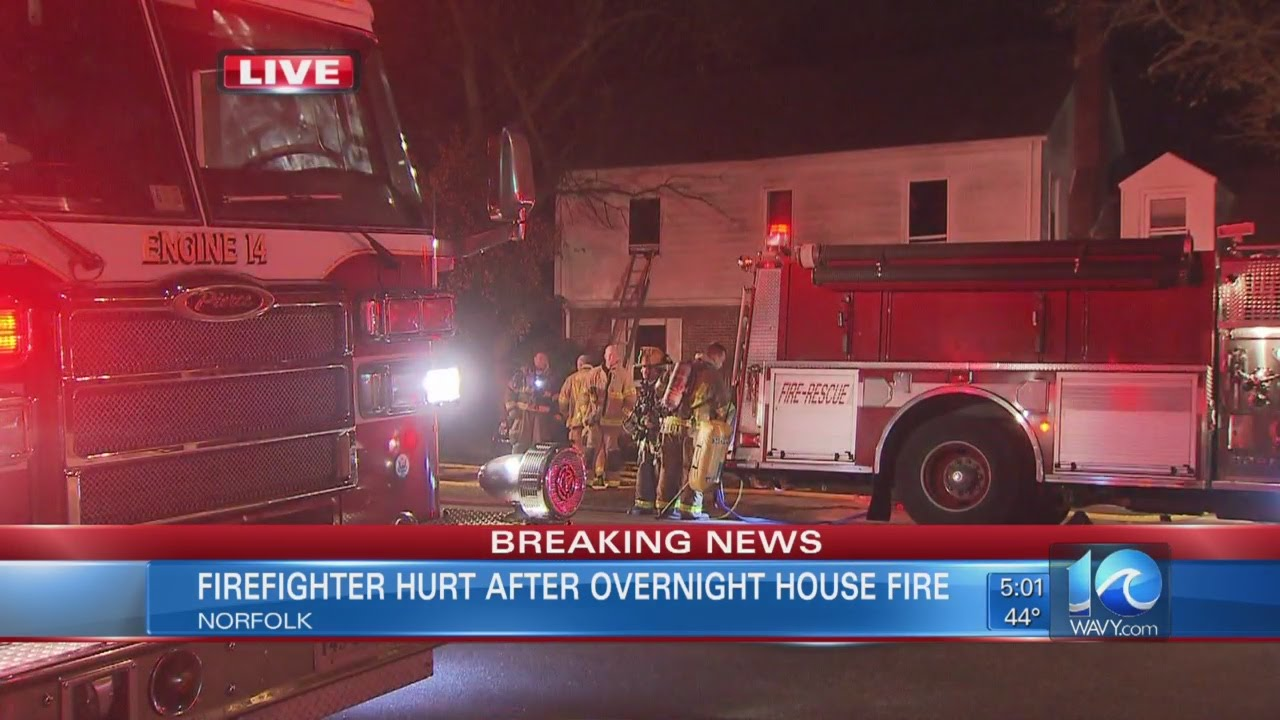 VA Firefighter Hurt After Crews Save Two from Overnight House Fire