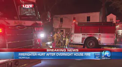 VA Firefighter Hurt After Crews Save Two from Overnight House Fire