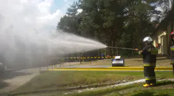 Figure 1: The Fognail piercing nozzle Attack model provides stream with a 30-degree cone angle and approximately 30 feet of reach.