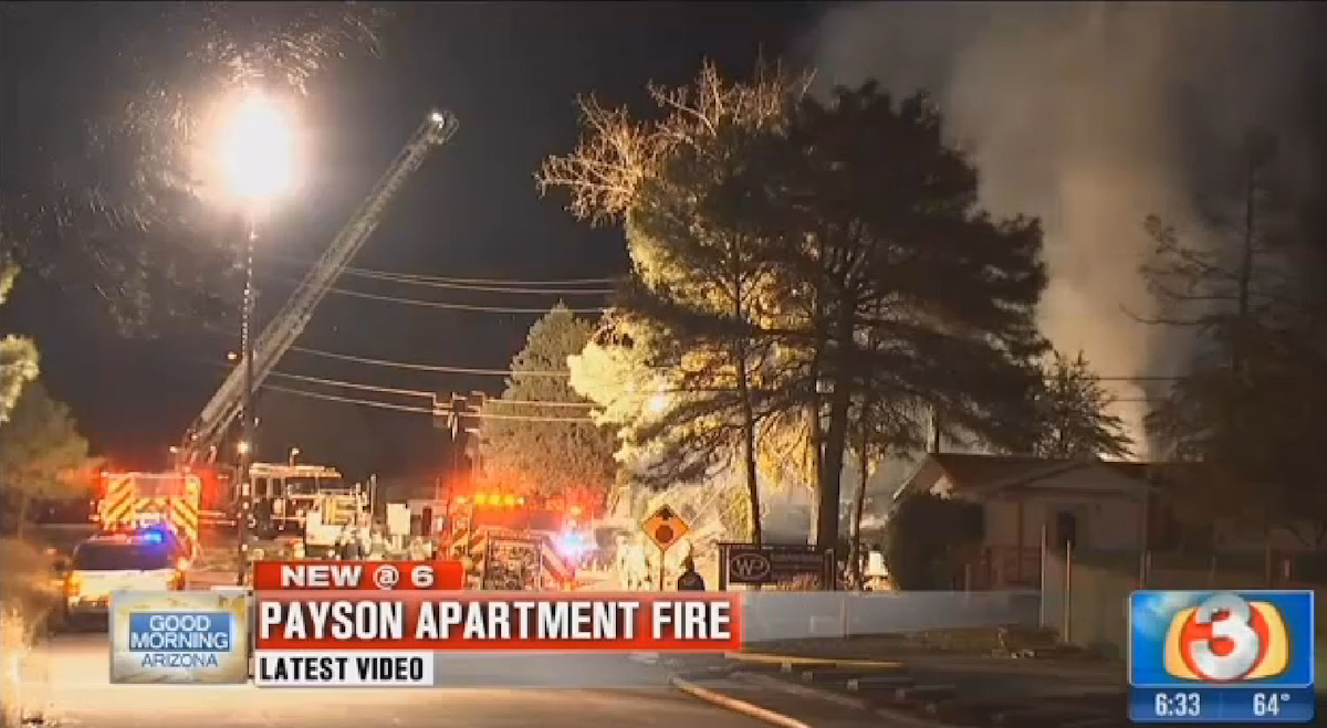 Massive Explosion Fire Destroys Payson Az Apartment Complex Firehouse