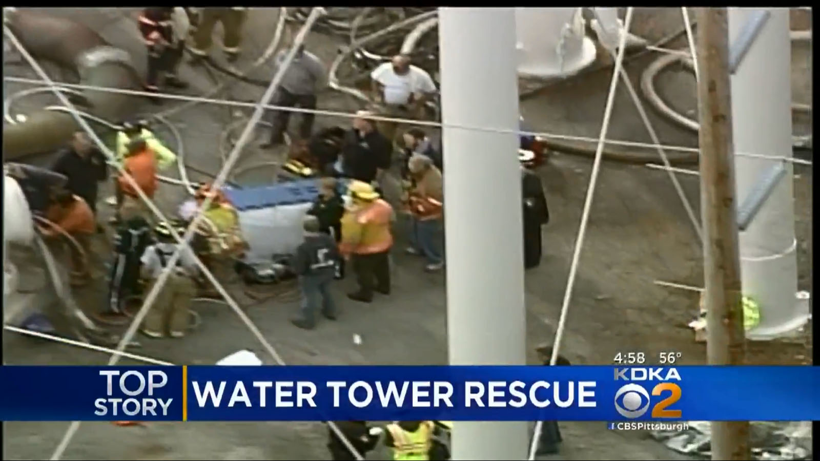 Worker Rescued from Fox Chapel, PA, Water Tower | Firehouse