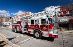 Pierce Manufacturing has reached a new sales milestone: the 107th order for its Pierce Ascendant 107-foot steel heavy-duty aerial ladder. The Pierce Ascendant aerial ladder’s unmatched performance – and industry leading 107-foot reach in the single rear axle category – makes it the most popular new aerial apparatus in the company’s history. Pierce Manufacturing has reached a new sales milestone: the 107th order for its Pierce Ascendant 107-foot steel heavy-duty aerial ladder. The Pierce Ascendant aerial ladder’s unmatched performance – and industry leading 107-foot reach in the single rear axle category – makes it the most popular new aerial apparatus in the company’s history.