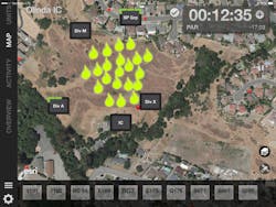 Figure 1: Using a tablet worksheet to create divisions and groups that are both occupied and unoccupied can help manage an incident.