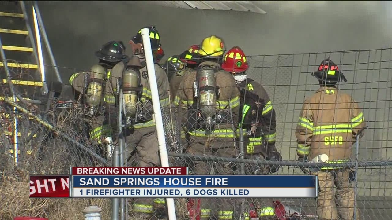 OK Firefighter Injured, Six Dogs Killed in House Fire
