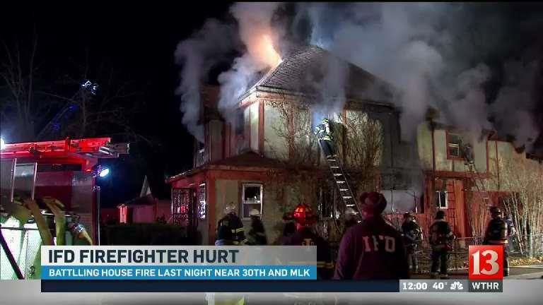 Indianapolis Firefighter Injured at House Fire - Firefighter News Video ...