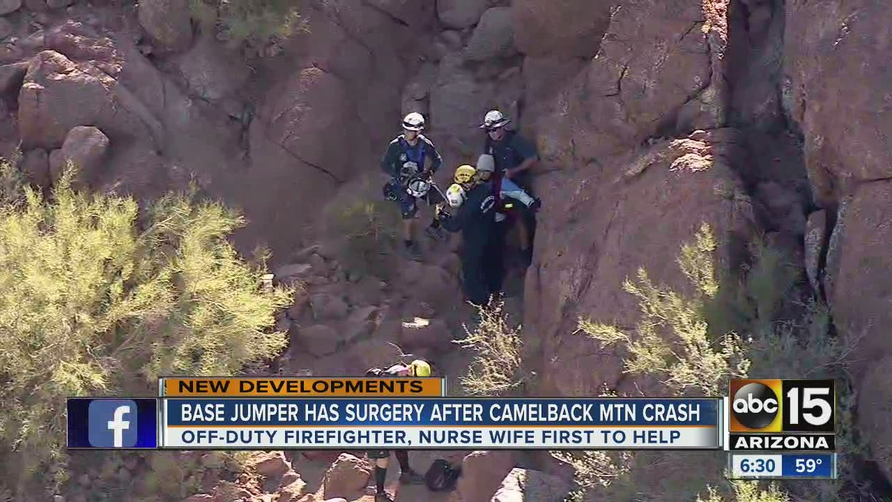 Off-Duty AZ Firefighter Helps with Base Jumper Rescue