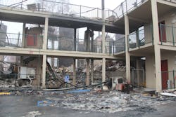 This hotel in Gatlinburg was destroyed by the fire. This hotel in Gatlinburg was destroyed by the fire.