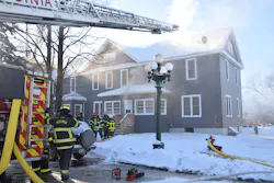Photos Courtesy VFD Size-up revealed occupants of apartments were evacuating from the rear. Smoke was noted on both aboveground levels of the structure in the rear but not a large volume. The fire was deemed an offensive attack and preparations were made for entry into the basement.