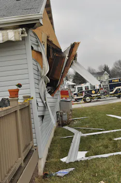 Four firefighters from the Alpha Fire Company (AFC) in Adams County, PA, were injured in an explosion.