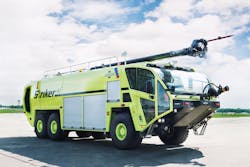 Oshkosh Airport Products has received an order for 24 Oshkosh Striker Aircraft Rescue and Fire Fighting vehicles from the Port Authority of New York and New Jersey. The Oshkosh Striker 6 X 6 shown here is similar to ones ordered by the PANYNJ.