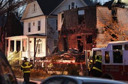 Baltimore City firefighters at the scene after a deadly fire on Springwood Avenue in northeast Baltimore. Baltimore City firefighters at the scene after a deadly fire on Springwood Avenue in northeast Baltimore.