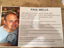 Former Birmingham firefighter Mike McIntrye send 1,000 fliers to homes about the former union resident. Former Birmingham firefighter Mike McIntrye send 1,000 fliers to homes about the former union resident.