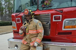 Kregg Lumpkin, who played football for the University of Georgia, Green Bay Packers and New York Giants, graduated from the Clayton County Fire and Emergency Services recruit school in November. Kregg Lumpkin, who played football for the University of Georgia, Green Bay Packers and New York Giants, graduated from the Clayton County Fire and Emergency Services recruit school in November.