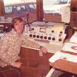 My dad, Gary Griffin, working at WBER in Charleston, SC, in 1974.