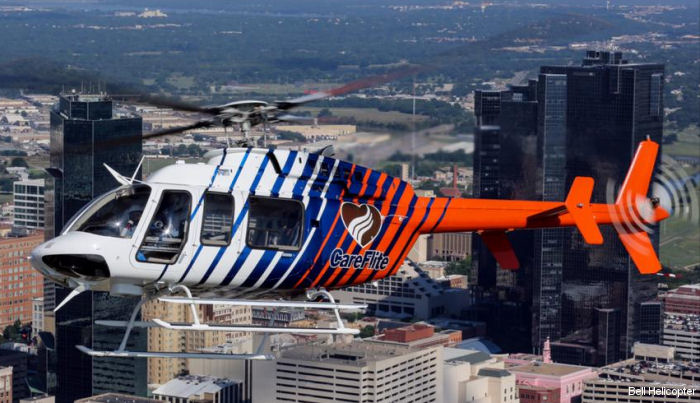 The CareFlite helicopter was near Denton Regional Airport when a drone created a close call for the pilot and crew.