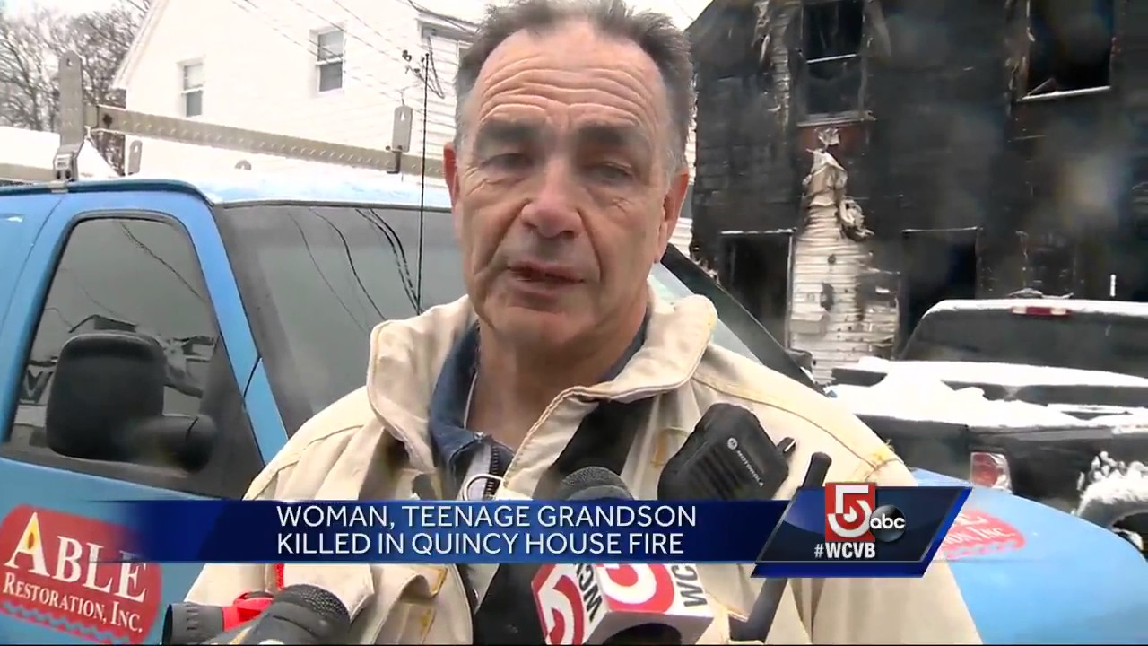 Grandmother, Grandson Killed in Quincy, MA, House Fire Firefighter