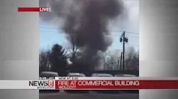 Several Departments Battle CT Building Fire