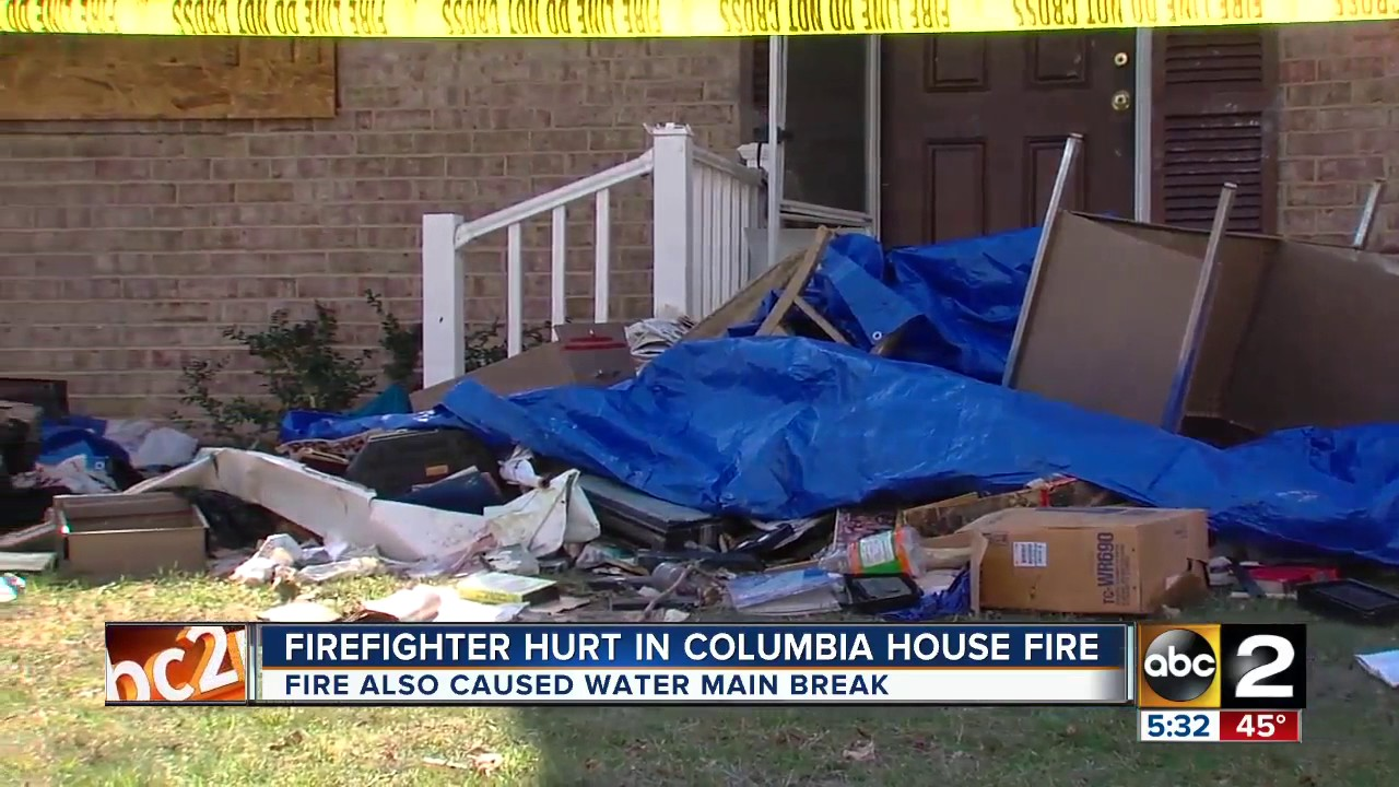 MD Firefighter Hurt Battling House Fire