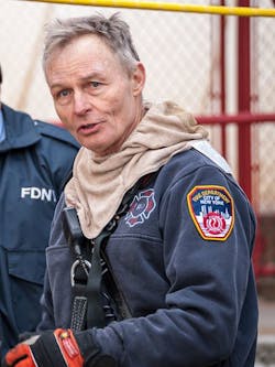 Robert Morris conducts training with FDNY crews in 2013, about a year before he was named assistant chief in Stamford, CT. Robert Morris conducts training with FDNY crews in 2013, about a year before he was named assistant chief in Stamford, CT.