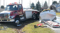 Tanker/tender rollovers usually are catastrophic events. Fortunately, the driver of this tanker in Indiana survived; however, the same cannot be said for the tanker.