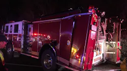 The pumper from the Forestville Volunteer Fire Department sustained serious damage.