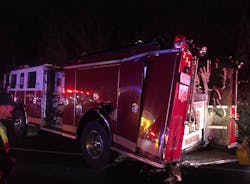 The pumper from the Forestville Volunteer Fire Department sustained serious damage. The pumper from the Forestville Volunteer Fire Department sustained serious damage.