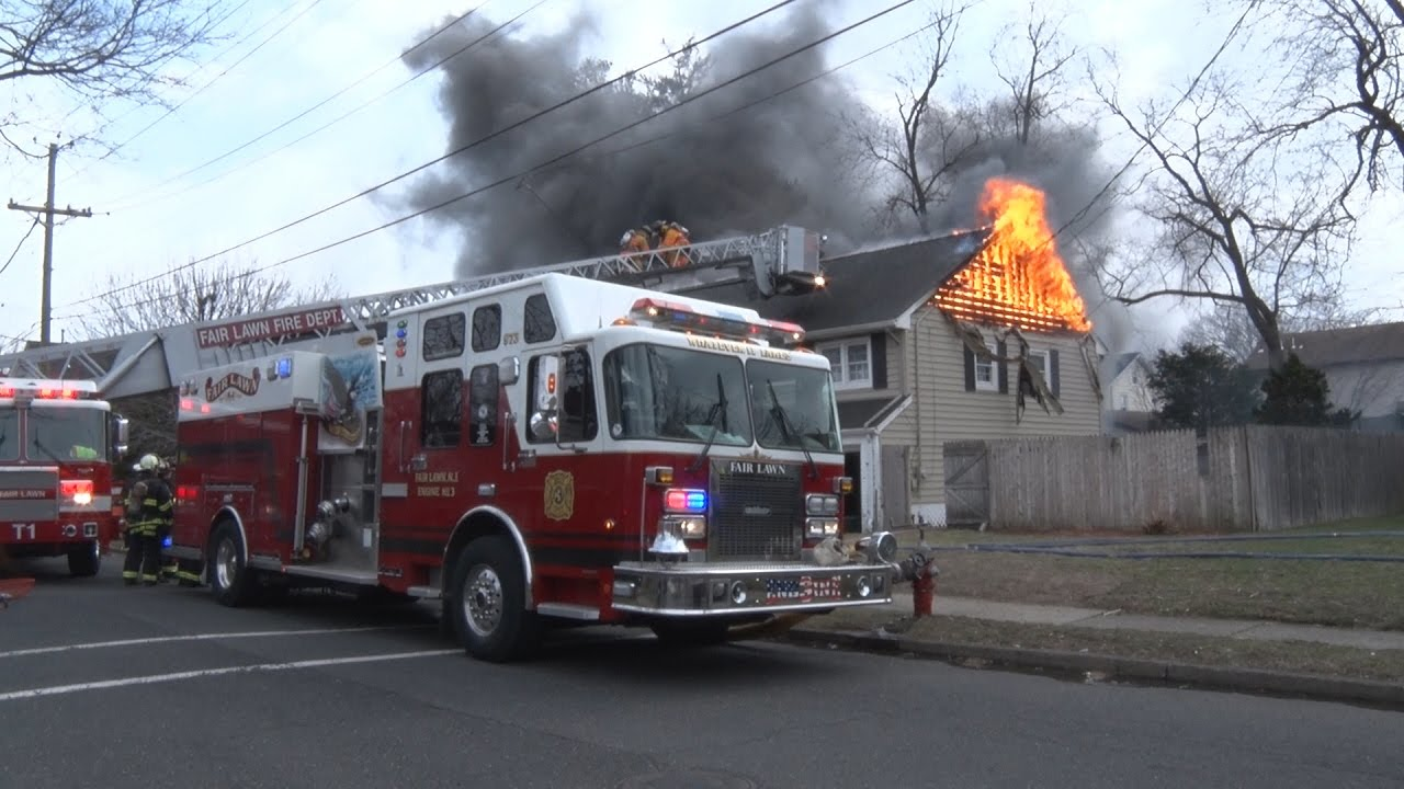 Fire Burns Through Roof of NJ Home
