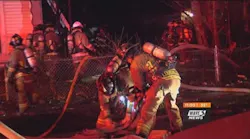 Firefighter injured while fighting flames in vacant home