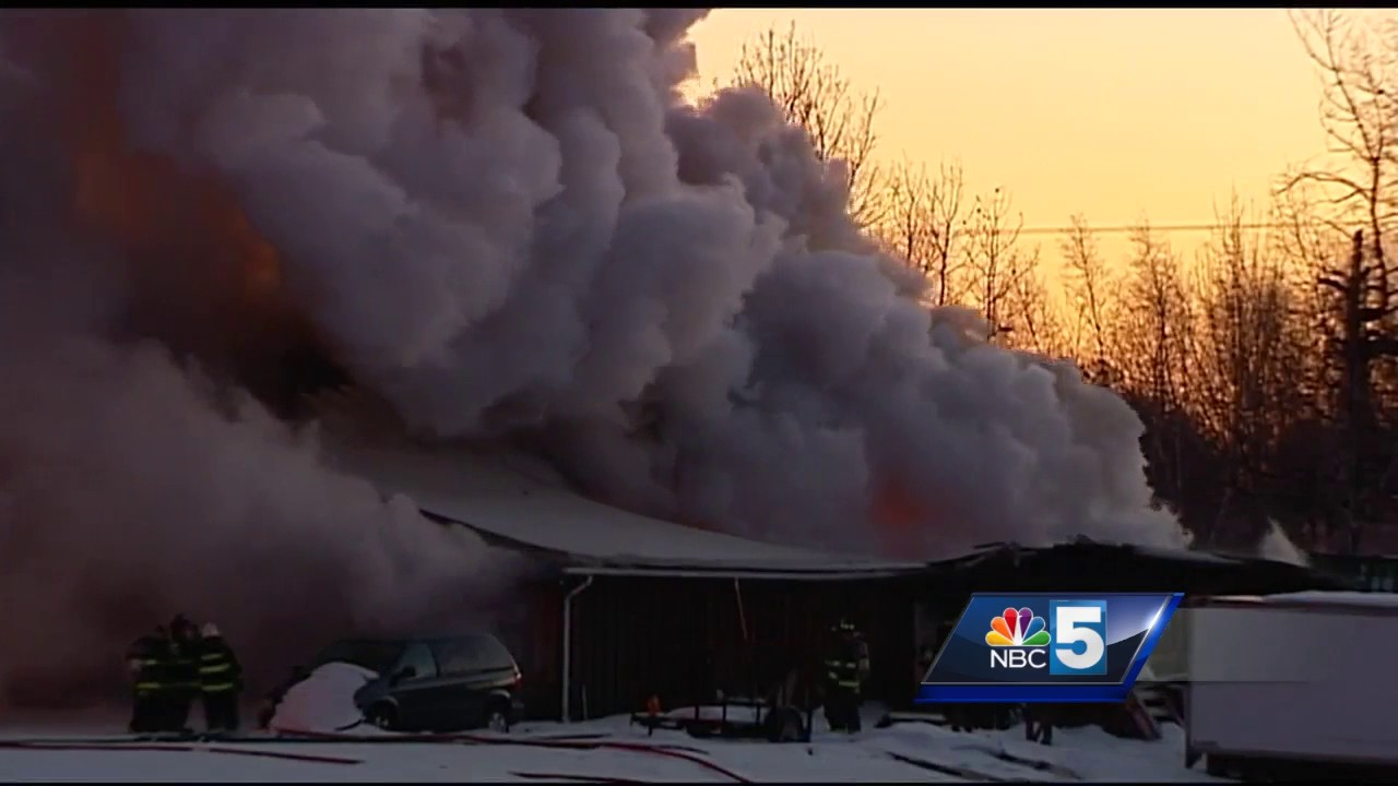 NY Firefighters Battle Furniture Store Fire