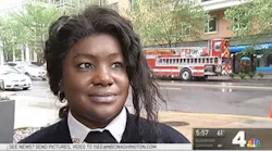 Washington D.C. firefighter Angelia Boddie got a chance Tuesday to thank the group of strangers who saved her life.