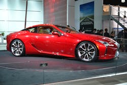 Lexus authorities state that the 2018 LC 500 utilizes the greatest percentage of high-strength and ultra-high-strength steel that Lexus has ever put in a vehicle. Photos by Ron Moore
