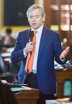 Sen. Don Huffines, R-Dallas, speaks on May 29, 2015, at the Texas state capitol in Austin. Sen. Don Huffines, R-Dallas, speaks on May 29, 2015, at the Texas state capitol in Austin.
