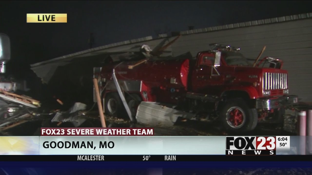 Storm Destroys Goodman, MO, Fire Station Firehouse