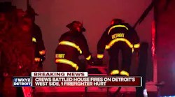 Detroit Firefighter Injured Battling House Fires