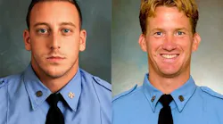 FDNY firefighters Michael Luongo, left, and Ronald Mitchell rescued a man from a sixth floor apartment in Staten Island.
