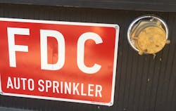 A fire department connection with a cap that is removable with a spanner wrench. A fire department connection with a cap that is removable with a spanner wrench.