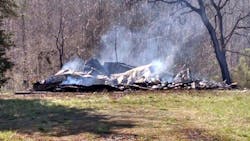 The Fauquier County Sheriff&rsquo;s Office released this photo showing the aftermath of a series of arson fires.
