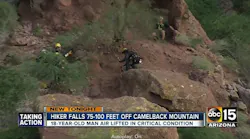 vids az firefighters rescue hiker from camelback mountain 58f4e46ed3fd5