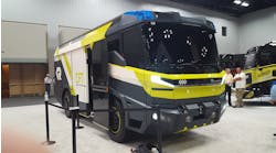 Rosenbauer&apos;s electric Concept Fire Truck (CFT).