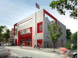 Rescue 2's station will include a 5,000-square-foot green roof and training areas on the roof. Rescue 2's station will include a 5,000-square-foot green roof and training areas on the roof.