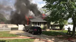 MD Firefighters Battle House Fire