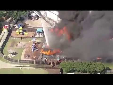 TX Firefighters Battle Blaze at Elementary School